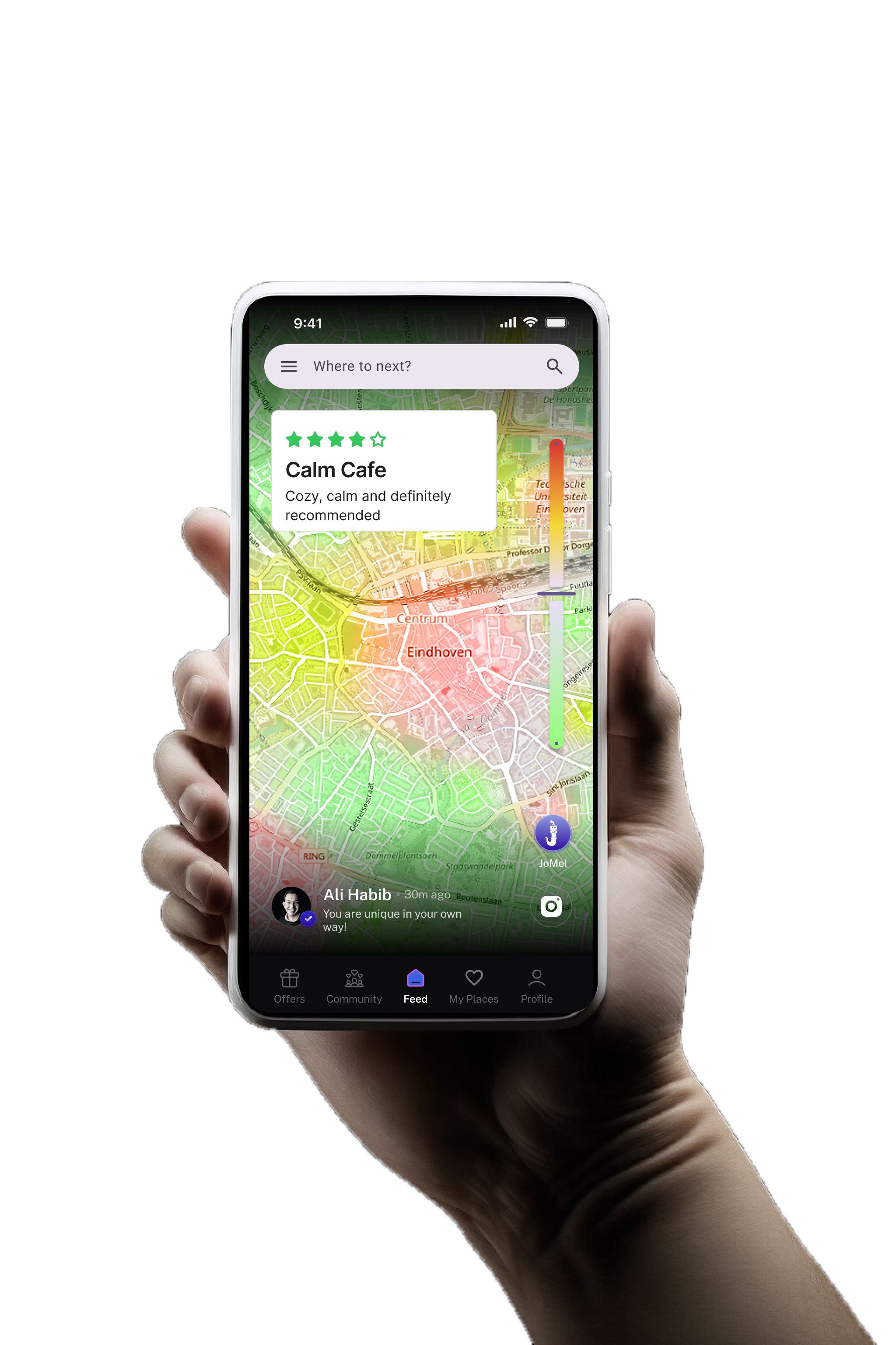 Jome sensory heatmap on mobile